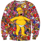 The Simpsons Sweatshirts Simpsons 3D Crew Neck Sweater