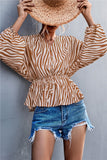 Zebra T Shirt V-neck Zebra Print