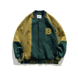 Letterman Jacket Outfit Senior Jackets Varsity Baseball Coat Baseball Uniform Jacket Loose-Fit Letter Jacket