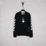 Off White Sweatshirts Round Neck Sweater Back Arrow Unisex Off White Sweatshirts Tshirt For Men