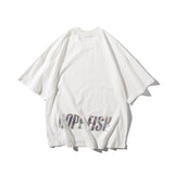 Men Tshirts Couple Loose and Simple Men's All-Matching Hip Hop Letters Half-Length Sleeves T-shirt