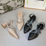 Nude Chunky Heel Sandals