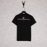 Shark Print T Shirt Summer Pink Letter Print Short-Sleeve T-shirt