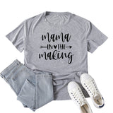 Boy Mama T Shirt Mama in the Making Letter Print T-shirt