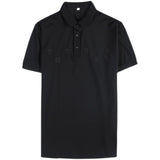 Men Polo Shirts Simple Short Sleeve Lapel T-shirt