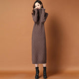 Work Dresses for Girls Autumn and Winter New Coat Knitted Dress for Women