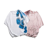Men T Shirt Summer Casual Tops Men's Summer T-shirt Men's Short Sleeve Loose Casual Contrast Color Letter Printed T-shirt Trendy Half Sleeve