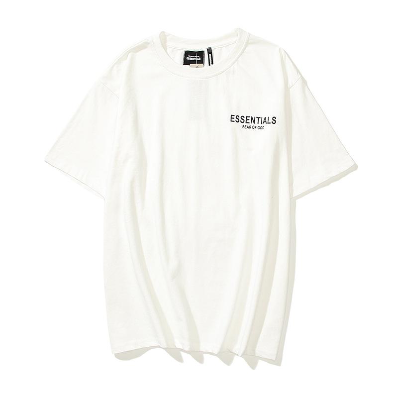 Kanye T Shirt 21ss Summer Fog Letter Short Sleeve T-shirt Loose Plus Size