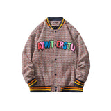 Letterman Jacket Outfit Senior Jackets Varsity Baseball Coat Autumn Contrast Color Coat Tide