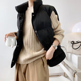 Women Winter Coats Puffer down Vest Women's Autumn and Winter Loose Vest Coat
