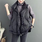 Women Winter Coats Puffer down Vest Female Autumn Winter Retro Artistic Loose plus Size