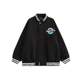 Letterman Jacket Outfit Senior Jackets Varsity Baseball Coat Printed Jacket Coat Loose Lapel Baseball Uniform