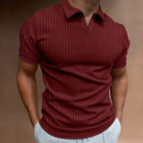Polo Shirts Summer Stripes Short Sleeve Men's T-shirt
