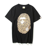 Shark Print T Shirt Summer Leopard Print Short Sleeve T-shirt