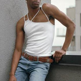 Rave Outfits Mens Vest Stretch Slim