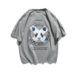 Men's T-shirt Summer Trendy Panda Cartoon Short Sleeve T-shirt Men's Pure Cotton Couple Half Sleeve