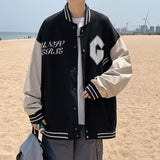 Letterman Jacket Outfit Senior Jackets Varsity Baseball CoA Men's Autumn Jacket Loose