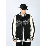 Varsity Baseball Jacket for Men Spring Baseball Uniform Embroidery Stitching Loose Jacket Unisex Coat