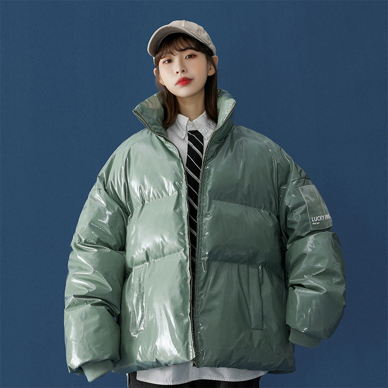 Men's Autumn Winter Coat Stand Collar Loose Short Cotton Jacket