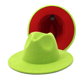 Walter White Fedora Two-Tone Woolen Hat Double-Sided Felt Hat Autumn and Winter Assorted Colors Retro