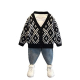Toddler Boys Jackets Children's Clothing Boys' Cardigan Coat Spring and Autumn Sweater Knitted