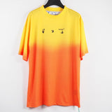 Off White T Shirt Casual Loose Tshirt Gradient Color Arrow Print Women Owt