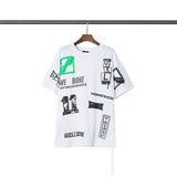 We11done T Shirt Loose Leisure All-Matching Men's and Women's round Neck Short Sleeve