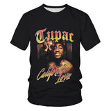 Pop Smoke Vlone King of New York T Shirt Hip Hop Band 3D Digital Printing