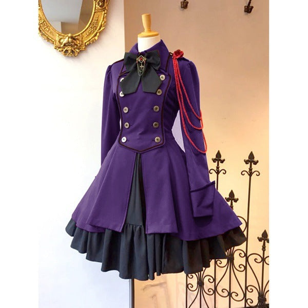 Vintage Empire Waist Dress Vintage Bow Long Sleeve Dress