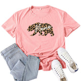 Boy Mama T Shirts Leopard Bear Mama Printed T-shirt