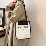 The Teacher Tote Canvas Bag Portable Shoulder Bag Women's Fashion Women's Bag Large Capacity Letter Tote Bag