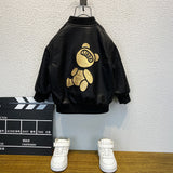 Toddler Boys Jackets Boy's Leather Jacket Coat Children