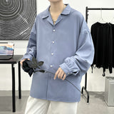 Men's Shirts Solid Color Shirt Cardigan
