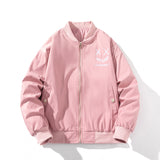 Varsity Jacket Embroidered Casual Stand Collar Baseball Uniform for Men