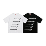 Men T Shirt Summer Casual Tops Men's Clothes Summer Wear National Fashion Boys round Neck Short Sleeve Casual Loose Letter Printed T-shirt