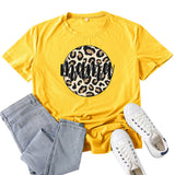 Boy Mama T Shirts Mama Leopard Circlet T-shirt