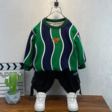 Toddler Boys Sweater Boys' Striped Sweater Spring and Autumn