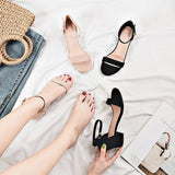 Nude Chunky Heel Sandals