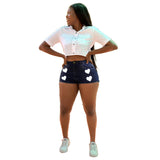 Women Plus Size Denim Shorts