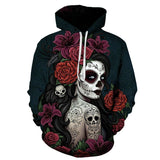 Skull Hoodie Autumn and Winter Skull Pattern Hoodie 3D Digital