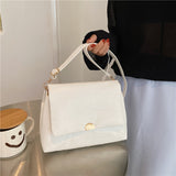 The Teacher Tote Spring and Summer Leisure Women's Bag Solid Color Fashion Simple Shoulder Crossbody Small Square Bag