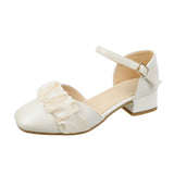 Nude Chunky Heel Sandals
