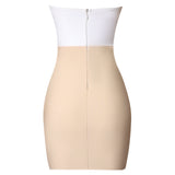 Women Bodycon Dress Bandage Dress Sequins Chest-Wrapped Dress