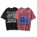 Kanye T Shirt Summer Graffiti Letter Print Short-Sleeve T-shirt