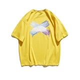 Men's T-shirt Short-Sleeved T-shirt Men's Summer Hip Hop Cool Graffiti Printing Loose Trendy Half-Length Sleeves T