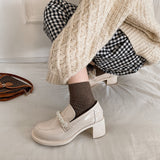 Nude Pumps Block Heel