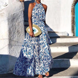 Women Bohemian Dress Women's Spring and Summer Print Loose Dress