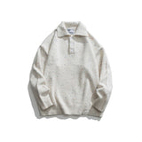 Man Fall Winter Outfis Autumn and Winter Lapel Sweater Men's Loose and Lazy Style Polo Sweater Coat