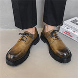Indo Western Shoes British Style Thick Bottom Youth Men's Shoes