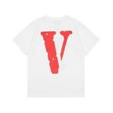 Vlone Printed ShortSleeved Popular Men's and Women's Tshirt